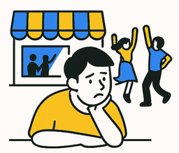 ライバル店舗ばかり賑わっている